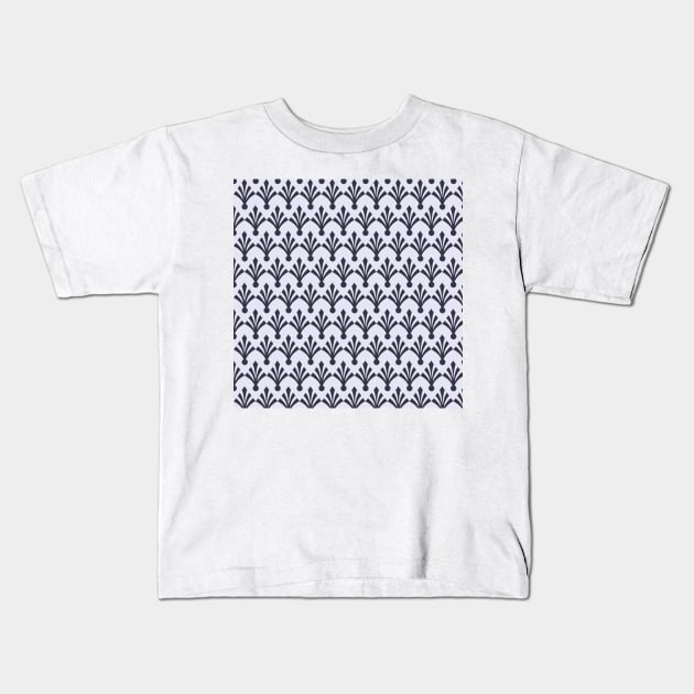 Navy blue diamond shaped motif pattern Kids T-Shirt by SamridhiVerma18